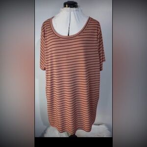 2X Blouse boutique LTS Size 22 - 24 Stripe Lightweight 27.5” pit-pit C4207